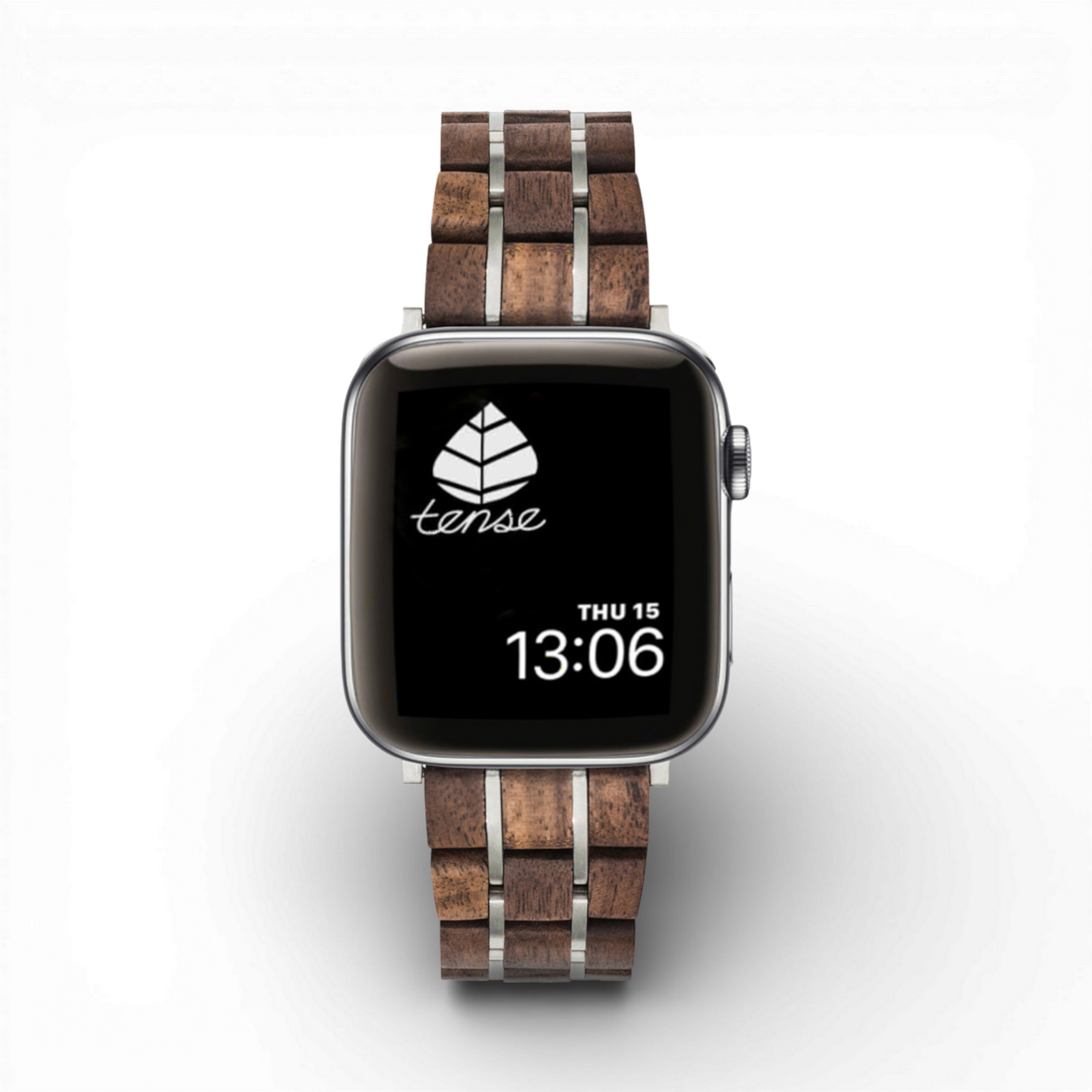 Walnut/Silver 42mm (Large) Fits: 44mm; 45mm; 46mm; and 49mm (Ultra)